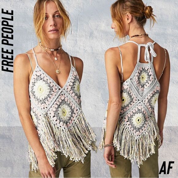 FREE PEOPLE SUMMER OF LOVE HALTER TOP NEW SIZE M/L - Picture 1 of 7